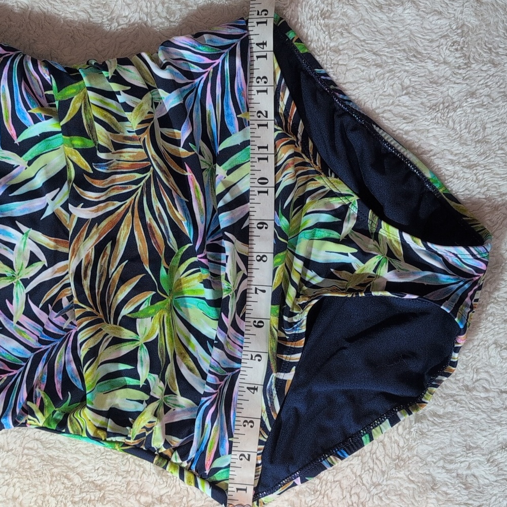Ellen Tracy Tropical Palm Leaf One-piece Swimsuit Size 8 NWT - Picture 15 of 16